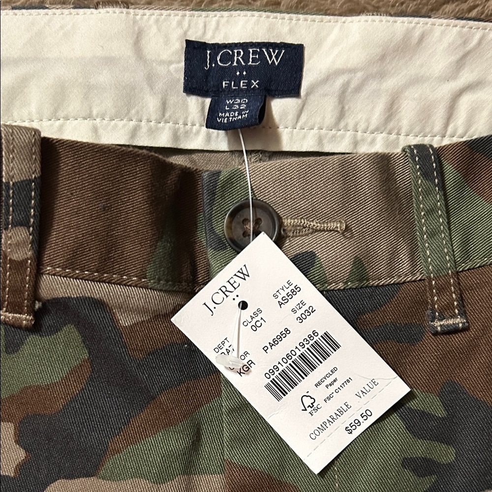 J. Crew Flex Camouflage Trousers